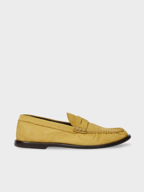 Paul Smith Lime Green 'Faron' Nubuck Leather Loafers