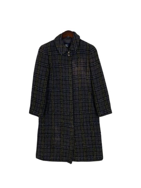 Other Designers Vintage - Luxury Brand Burberry London Checkerboard Wool Long Jacket