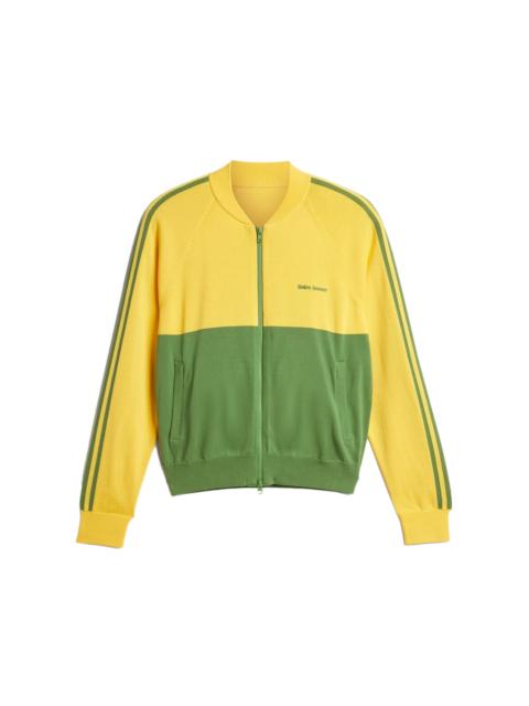 adidas KNIT TRACK TOP - BOLD GOLD/CREW GREEN