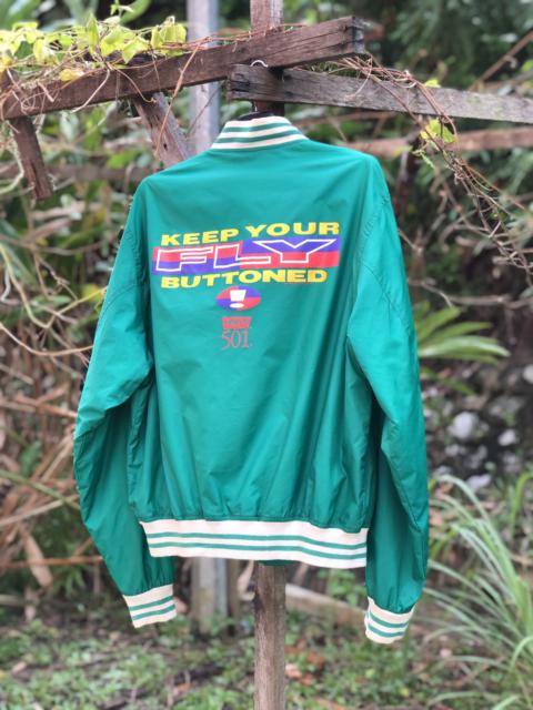 Other Designers Vintage - Vintage 90's Levi's Varsity Jacket Promote Levi's 501