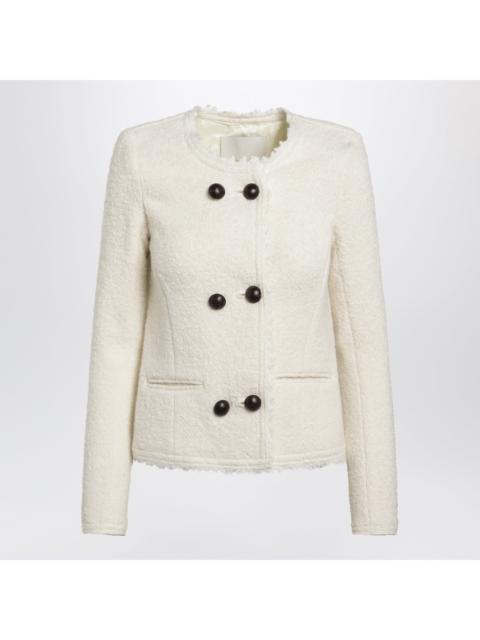 Isabel Marant Isabel Marant Suely Boucle Jacket With Fringed Trim In Ecru Women
