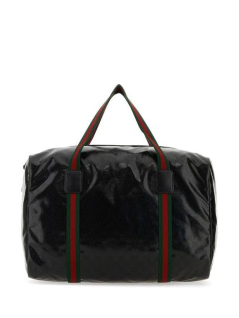 Gucci Man Black Gg Crystal Fabric Travel Bag