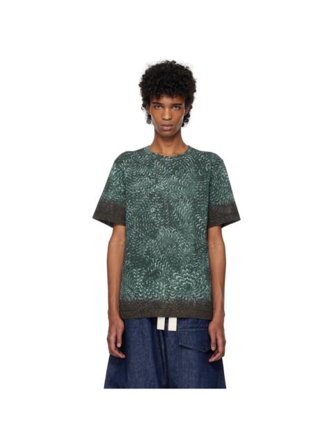 Dries Van Noten Blue Printed Cotton T-shirt