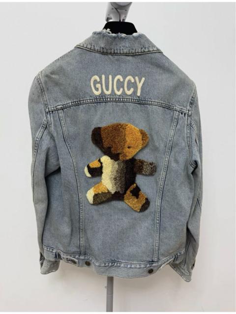 GUCCI Gucci G Jean 18SS Indigo Denim Jacket w/Teddy Bear Patch