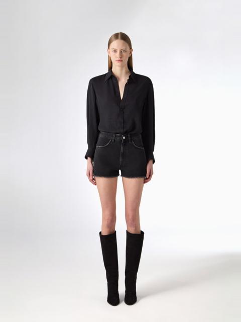 BLK DNM BLOUSE 104 BLACK MONOGRAM