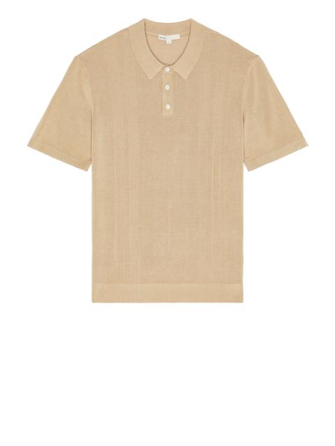 onia Silk Ribbed Knit Polo
