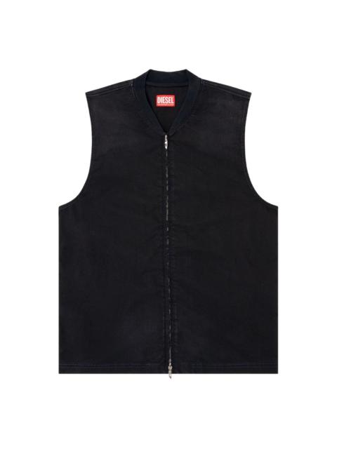 D-Sund-D-N zip-up sleeveless gilet