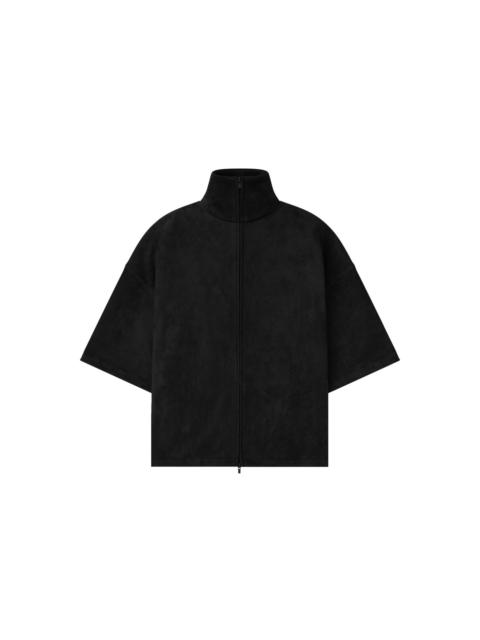 ESSENTIALS SUEDE FLEECE HIGH NECK 3/4 SLEEVE JACKET