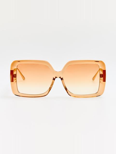LINDA FARROW Macy Sunglasses in Honey
