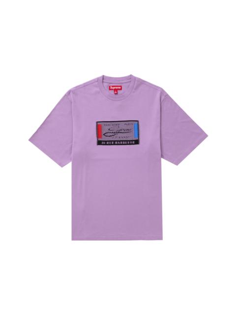 Supreme Supreme Intarsia Label S/S Top Purple