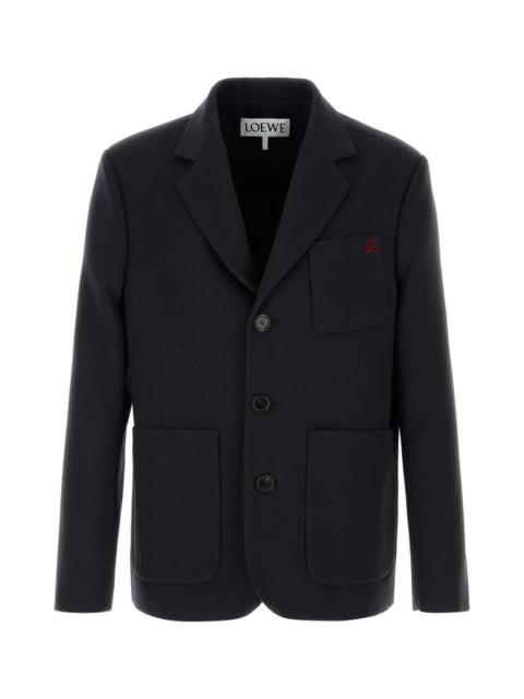 Loewe Loewe Men Navy Blue Wool Blazer