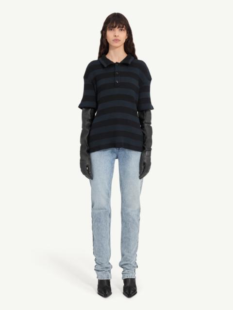 MM6 Maison Margiela Ribbed polo top