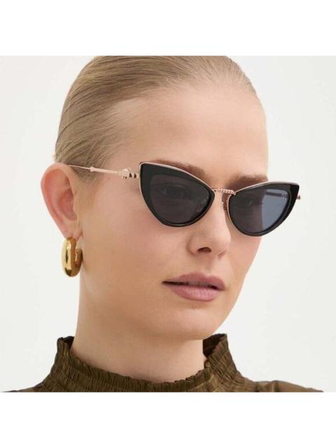 Valentino NEW VALENTINO SUNGLASSES VLS-102A GOLD/BLACK CAT EYE WOMEN E