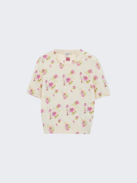 Loewe Short Sleeve Sweater Pink Floral