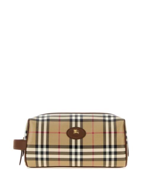Burberry Burberry Men Printed Canvas Check Beauty Case