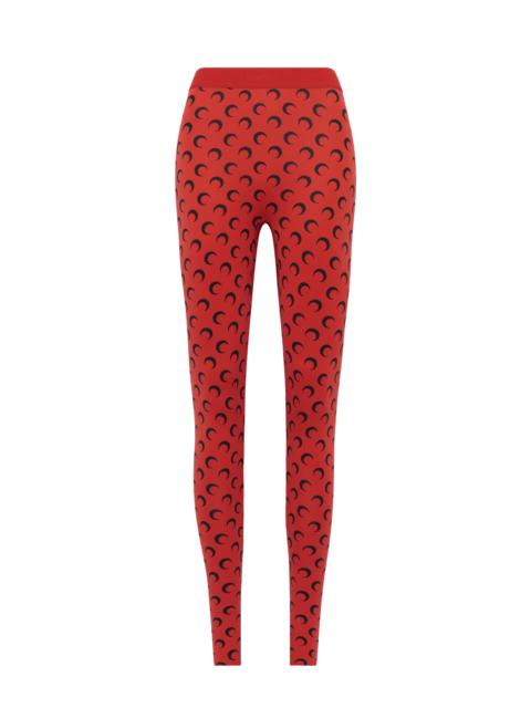 Marine Serre Recycled Moon Jersey Stirrup Leggings
