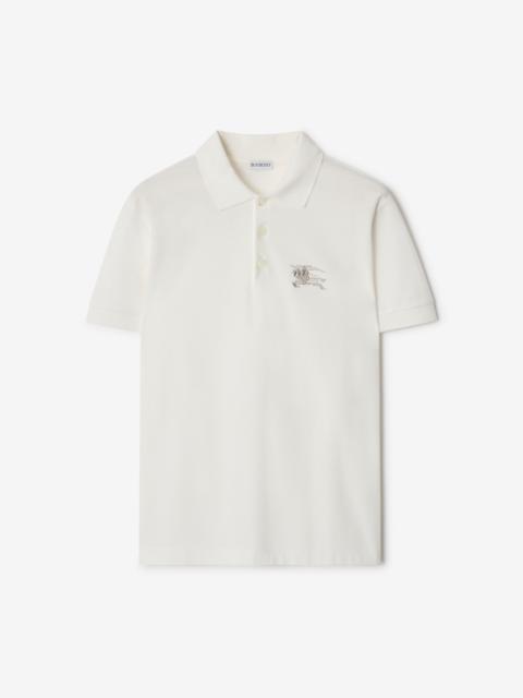 Burberry Metallic EKD Cotton Polo Shirt