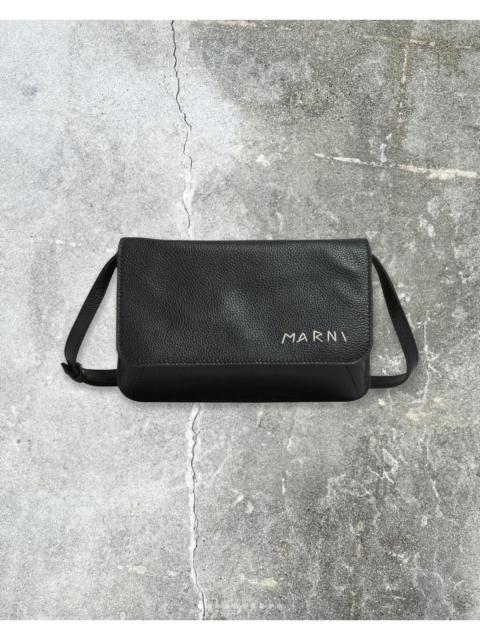 Marni Leather Pochette Flap Bag
