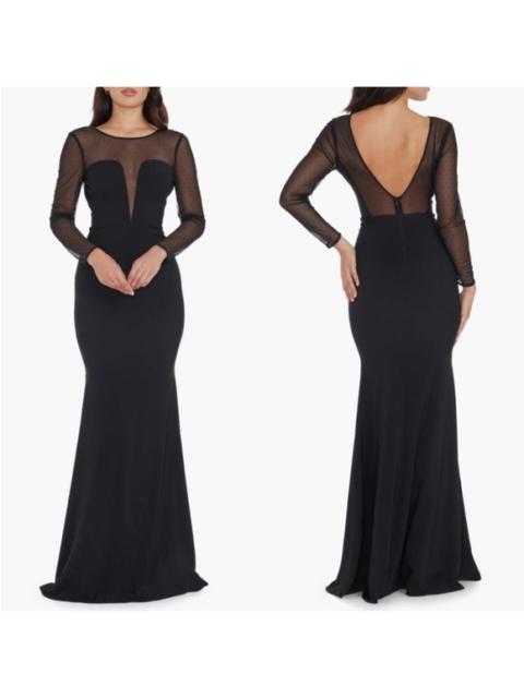 Other Designers NWT Dress the Population Val Rhinestone‎ Illusion Lace Long Sleeve Mermaid Dress
