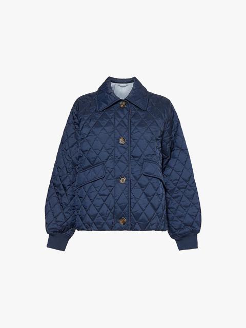 Barbour x Alexa Chung Jamie cropped quilted shell jacket