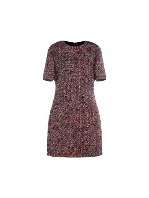 GUCCI Blue And Red Wool Dress