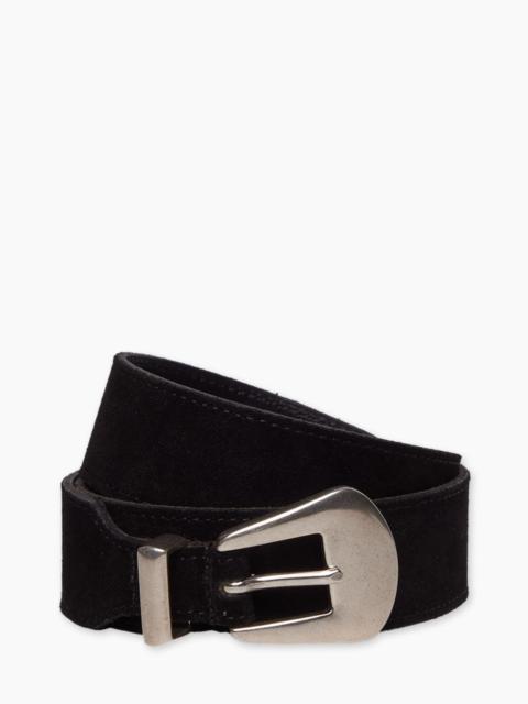 FORTELA FORTELA PHOENIX SUEDE LEATHER BELT BLACK