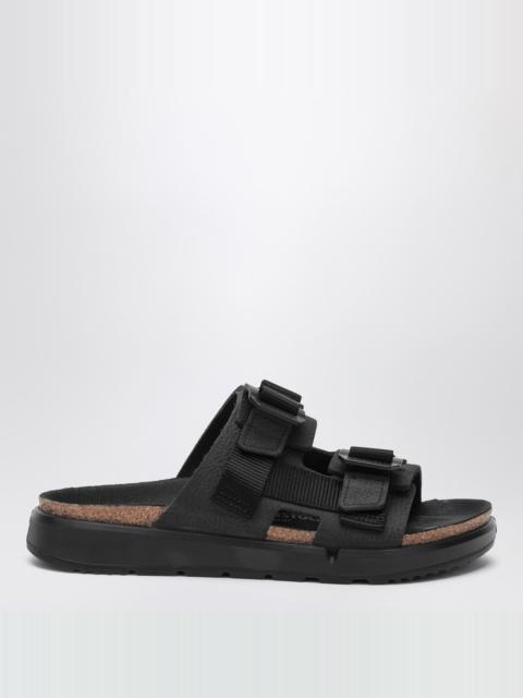 BIRKENSTOCK Shinjuku black leather and textile slipper
