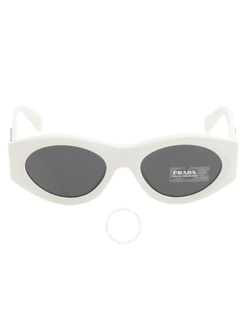 Prada Prada Dark Grey Oval Ladies Sunglasses PR 20ZS 1425S0 53