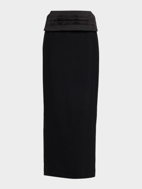 AREA Tuxedo Maxi Column Skirt