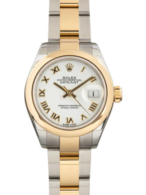 ROLEX Pre-Owned Lady Rolex Datejust Ref 279163 White Roman Dial