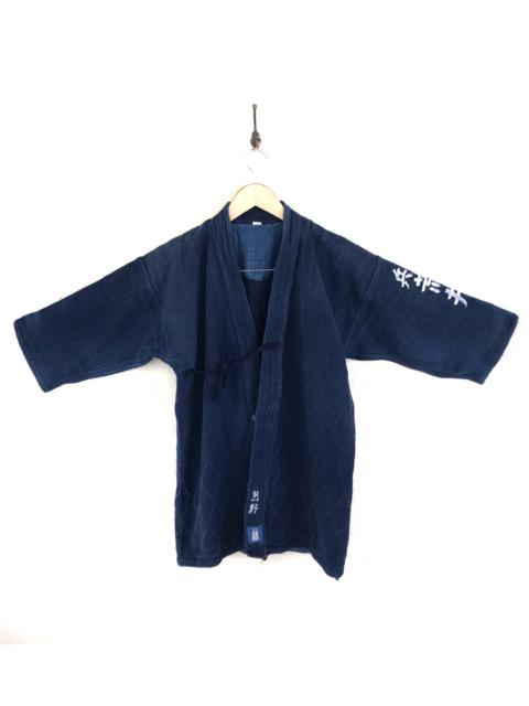 Other Designers Indigo - Vintage Kendo Blue Indigo kimono Jacket Japanese Traditional