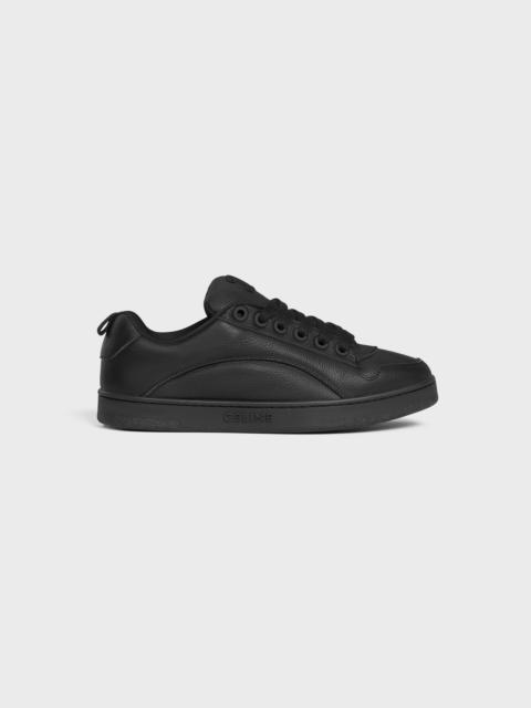 CELINE CELINE HUNTINGTON LOW LACE-UP SNEAKER IN TUMBLED LEATHER AND MESH