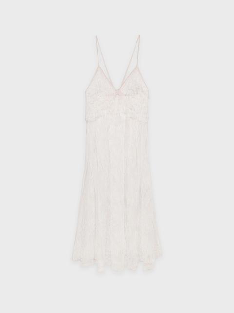 Blumarine LONG LACE DRESS WITH RUFFLES