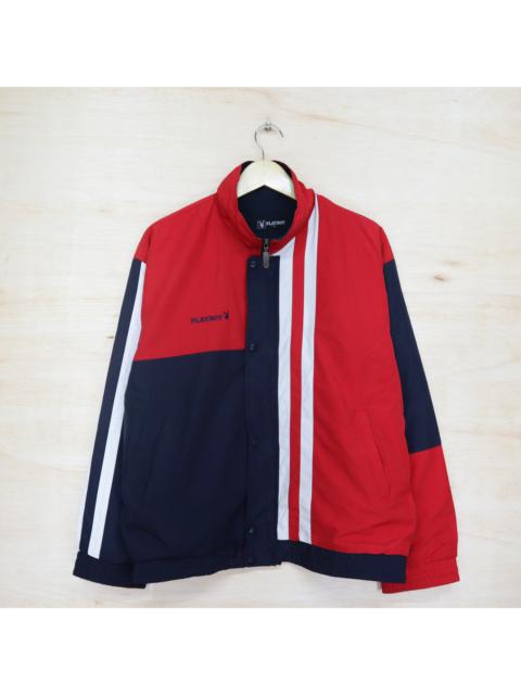 Other Designers Vintage 90s PLAYBOY Mini Logo Embroidered Multi Color Block Windbreaker Track Jacket