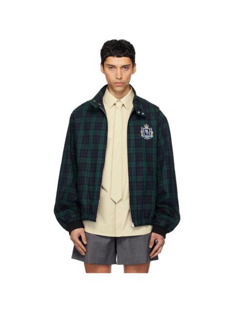 We11done Green Classic Check Herrington Jacket