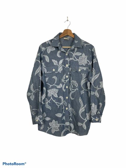 Other Designers VINTAGE 70s FLORAL MOTIVE UNION MADE WORKWEAR SHIRT