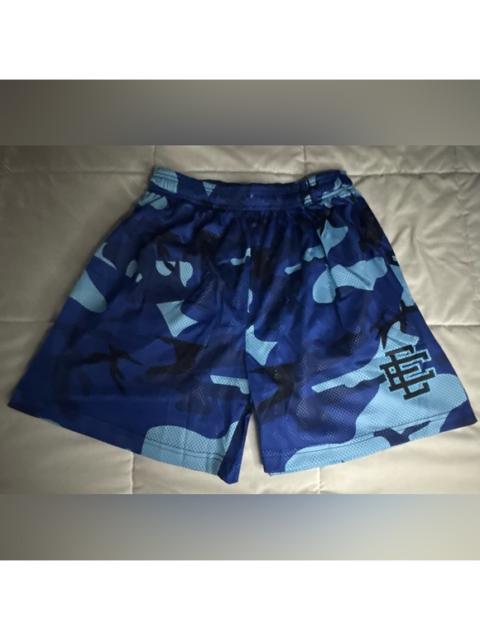 Other Designers Eric Emanuel Blue and Black Camouflage Athletic Shorts