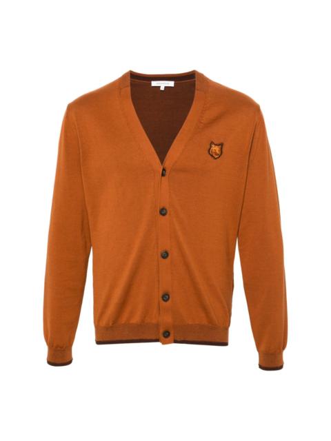 Maison Kitsuné logo-patch cotton cardigan