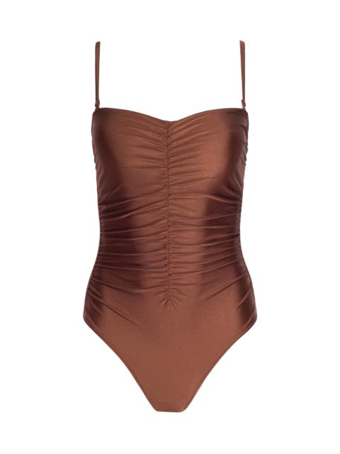 L'AGENCE Aubrey Ruched One-Piece Swimsuit