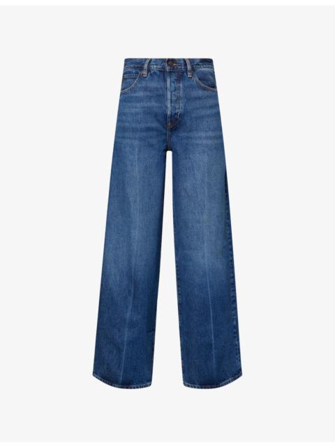 FRAME The Collegiate High-Rise Relaxed Wide-Leg Denim Jeans