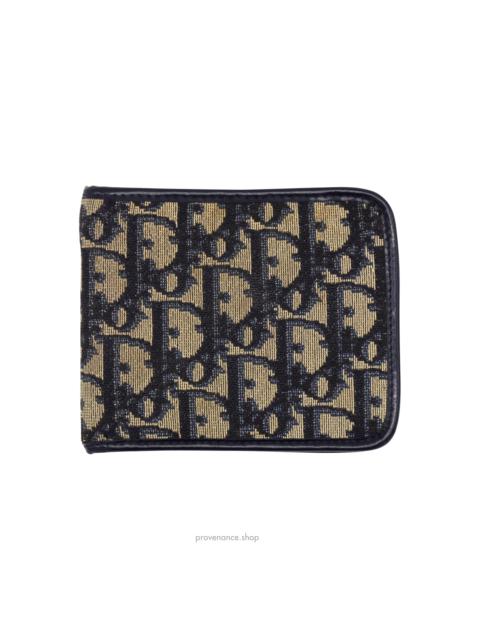 Dior Dior Oblique Bifold Wallet - Navy