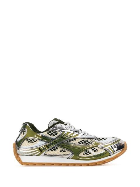 Bottega Veneta Man Multicolor Mesh And Rubber Orbit Sneakers