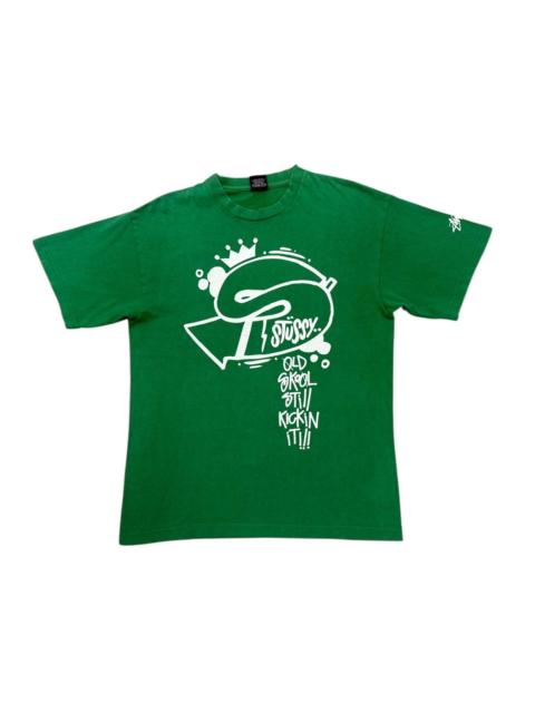 Stüssy VINTAGE STUSSY OLD SKOOL STILL KICKIN IT GRAPHIC TSHIRT