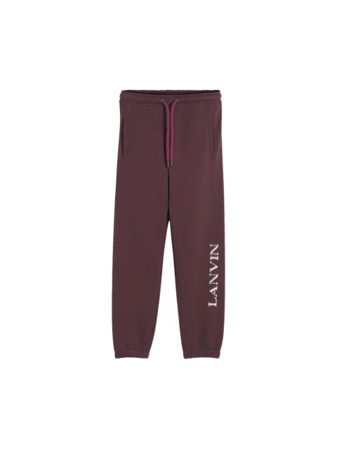 Lanvin Tubular Curb Mohair Logo Jog Pants 'Burgundy'