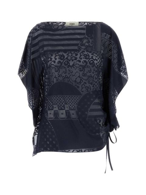FENDI Fendi Women Navy Blue Viscose Blend Top