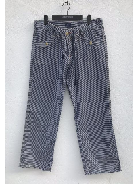 Other Designers Japanese Brand - GU Drawstring Hickory Stripe Pant