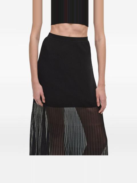 Gennie pleated-knit maxi skirt