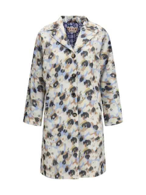 Marni Marni Printed Button Parka Coat