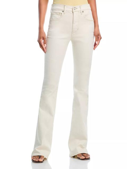 VERONICA BEARD Beverly High Rise Skinny Flare Jeans in Ecru