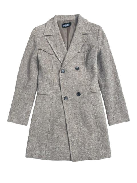 Other Designers Final Home × Japanese Brand × Vintage - Vintage FINAL Wool Tweed Coat - Belted & Fully Lined